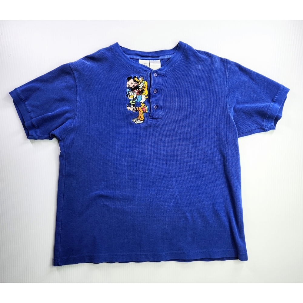 Disney embroidered Mickey and friends Henley shirt M